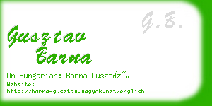 gusztav barna business card